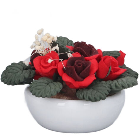 Mini Plante en Pot Réaliste pour Maison de Poupée 1/12, Décoration Balcon et Salon (1/5)