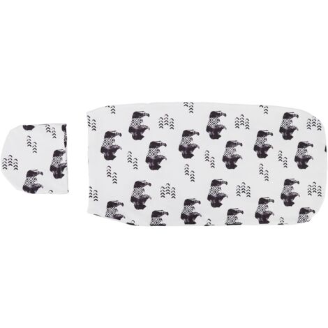 Cape de Couvaison Douce Élastique Anti-Sursaut avec Bonnet pour Nouveau-né 0-3 Mois - Ensemble Couverture et Chapeau Bébé (1/5)