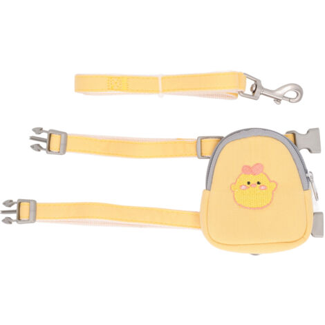 Sac à dos harnais pour animaux avec laisse, motif animal, ajustable pour chat, petit chien ou poussin, idéal pour les promenades et voyages. (1/5)