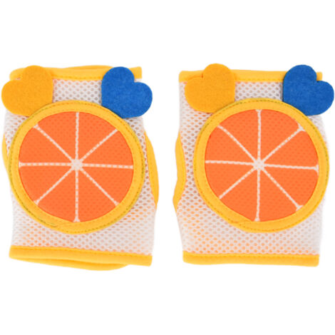 Protections de genoux et coudes bébé ajustables, motifs ludiques, respirant pour activités et équipement vélo orange (1/5)