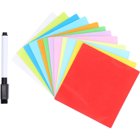 12 pièces Tableaux Miniatures Effaçables, Notes Adhésives Réutilisables avec Marqueur pour Prise de Notes