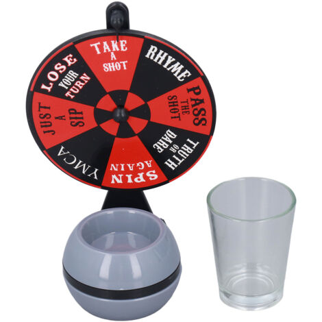 Roue à Shots pour Fêtes - Jeu de Boisson Amusant pour Bar, KTV ou Soirées - Inclut un Verre (1/5)