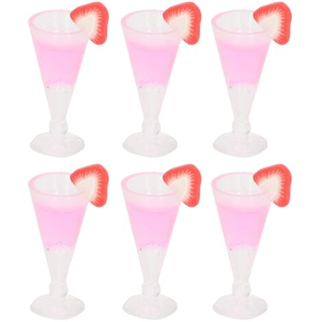 YID verres à cocktail maison de poupée Tasses à cocktail miniatures