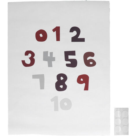 Poster Éducatif Chiffres 0 à 10 avec Autocollant Double Face pour Enfant - Décoration Murale Scolaire et Maison (1/5)