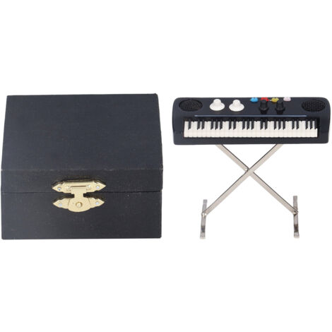 Modèle d'Orgue Électronique Miniature 7cm en Résine Naturelle Peinte, Décoration Musicale Détaillée