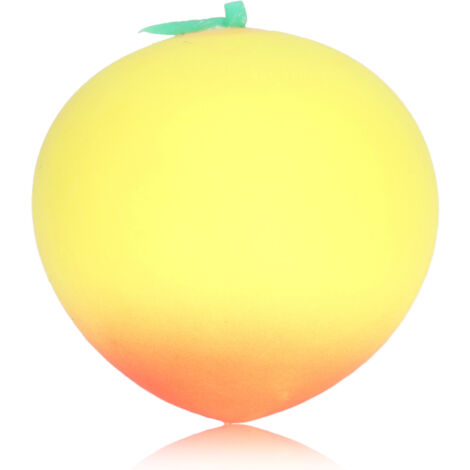 Balle anti-stress fruit pêche jaune élastique pour enfants et adultes - Jouet de compression pour soulager l'anxiété (1/5)
