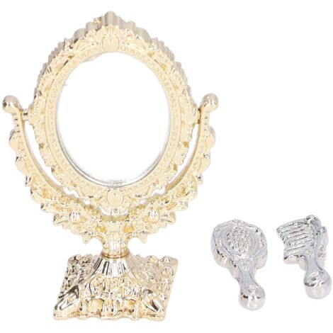 Miroir de Poupée Miniature 1:12 Portable, Accessoire Décoratif pour Maison de Poupée, Forme Ovale (1/5)