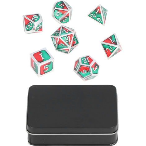 Set De 7 Dés Métal Revolver Cyberpunk – Étui Cylindrique Rotatif – Pour Donjons Et Dragons, Jeux De Rôle Et Collection