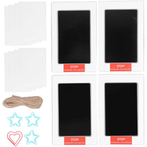 Kit 4 pièces empreintes bébé non toxique à séchage rapide, idéal pour empreintes mains et pieds nouveau-né ou pattes d'animaux, avec pochoirs cœur et étoile. (1/5)