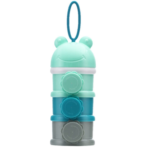 Boîte à lait en poudre portable, compartimentée, étanche et grande capacité - Distributeur de collations vert (1/5)