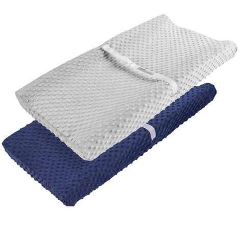 2 Pièces Housses de Matelas à Langer Imperméables, Lavables et Amovibles pour Table à Langer Bébé