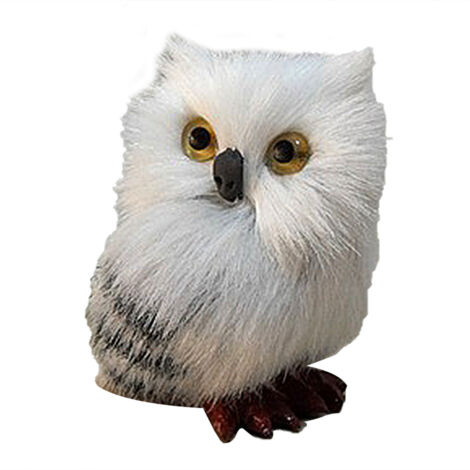 Jouet Hibou Blanc Mignon Mini Déco Maison Cadeau Noël Nouvel An (1/5)