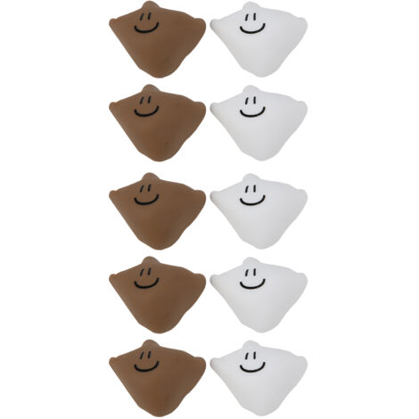 10 Protections d'angle pour meubles enfants - Blanc et Marron - Sécurité table et plan de travail (1/5)