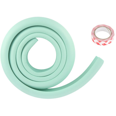 Protecteur d'angle bébé en L haute élasticité, coussin de sécurité pour meubles, prévention des chocs (Vert clair) (1/5)