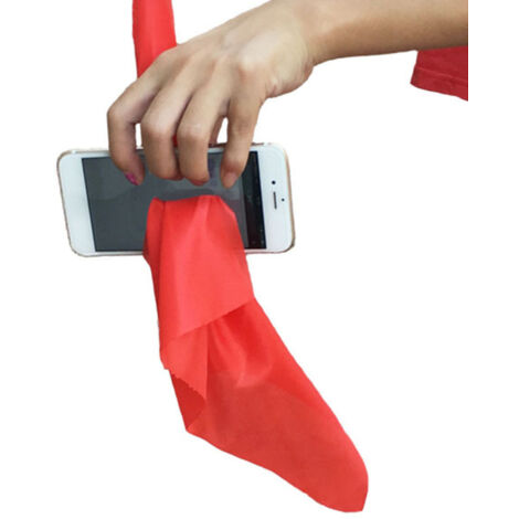 Foulard Magique pour Tours de Téléphone, Accessoire d'Illusion en Soie pour Magiciens, Gadget Amusant pour Fêtes (1/5)