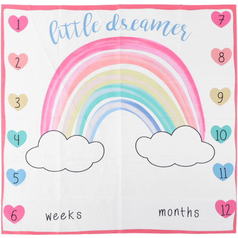 Tapis d'éveil pour bébé - Fond photo mensuel et accessoires d'éveil pour nouveau-né (1/5)