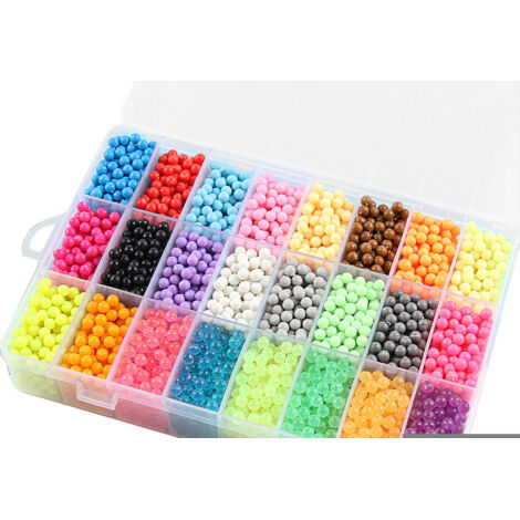 5200 Perles d'Eau à Pulvériser - 24 Couleurs - Kit DIY Perles Gélifiées, Jouets Éducatifs 3D pour Enfants, Idée Cadeau Créative (1/5)