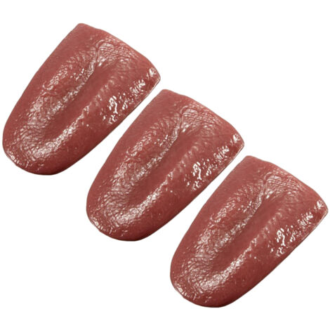 3 Pièces Langues Artificielles Réalistes pour Accessoires de Magie Horrifique et Tours Pratiques (1/5)