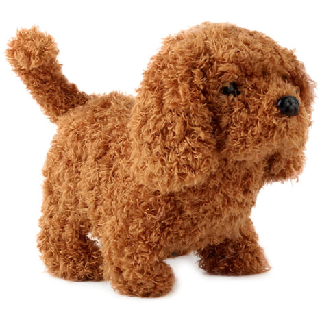 Peluche Chien Électrique Simulé, Jouet Chien Intelligent avec Marche et Aboiements, Cadeau Enfant Animal Interactif (1/5)