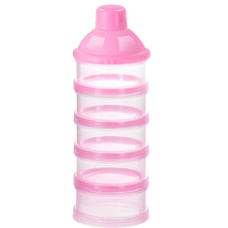 Distributeur de Lait en Poudre Bébé 5 Étages, Récipient de Rangement Empilable Anti-Fuites pour Collations (1/5)