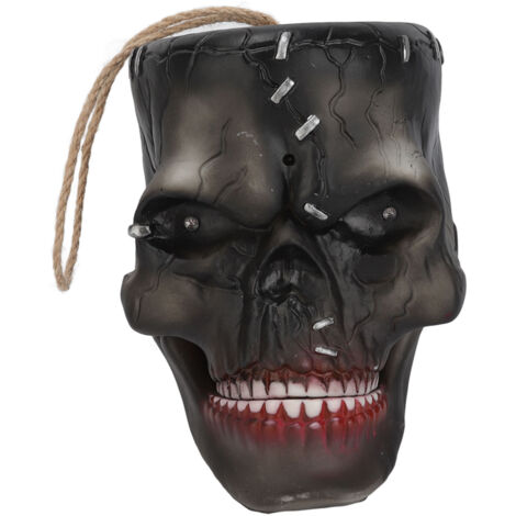 Crâne Électrique Halloween Lumineux avec Son, Décor Squelette Effrayant pour Fête Bar Maison Hantée (1/5)