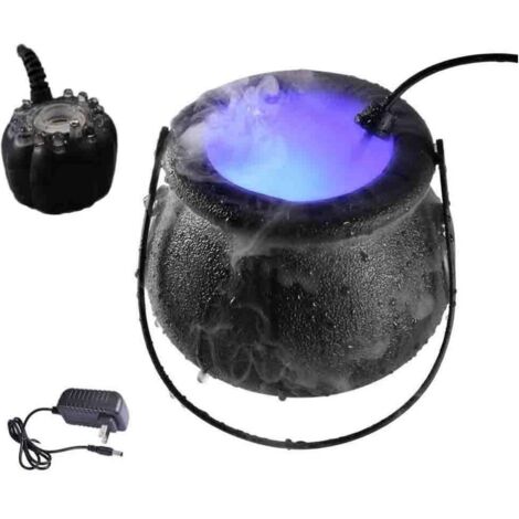 Chaudron de Citrouille Sorcière Halloween avec 12 Lumières LED Changeantes - Décoration pour Fête, Intérieur et Extérieur (1/4)