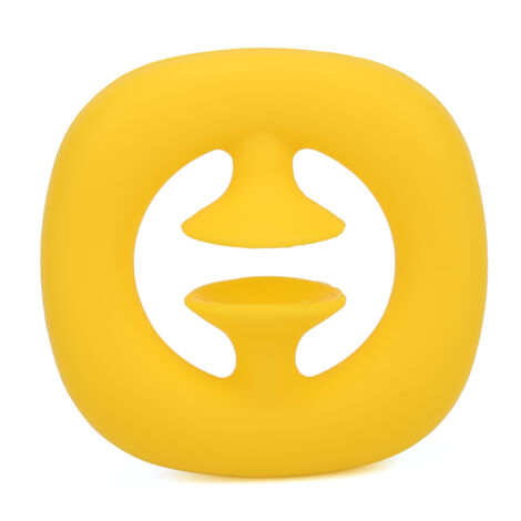 Poignée Anti-Stress Adulte Ventouse - Jouet Silicone Souple pour Anxiété - Décompression - Jaune (1/5)