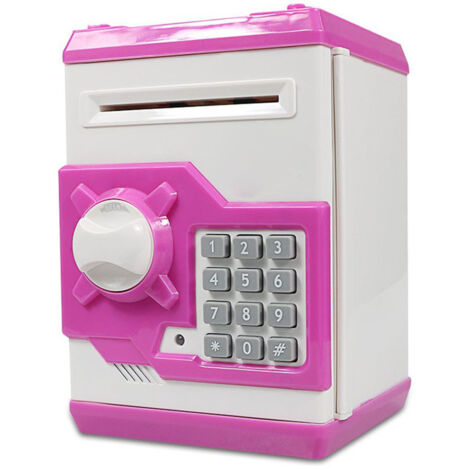 Coffre-fort électronique pour enfants avec mot de passe - Tirelire ATM jouet pour pièces et billets - Idée cadeau anniversaire