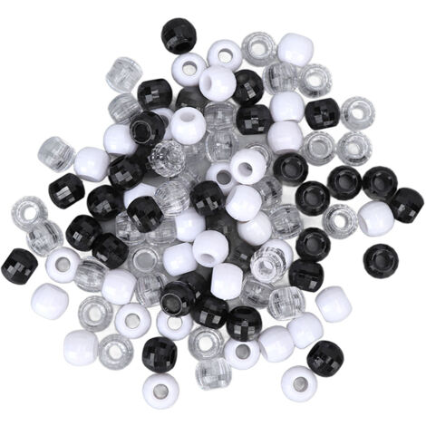 100 Perles à Cheveux Transparentes en Plastique pour Tresses et Extensions - DIY Déco Capillaire (1/5)