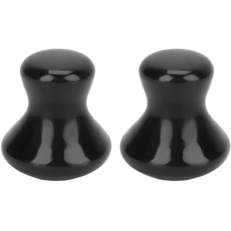 2 pièces Outil Gua Sha Visage en Forme de Champignon pour Lissage et Anti-Rides Massage Rouleau Noir (1/5)