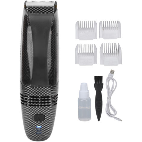 Tondeuse à Cheveux Professionnelle avec Aspiration Automatique, Recharge USB, 4 Sabots de Guidage - Pour Homme et Usage Domestique