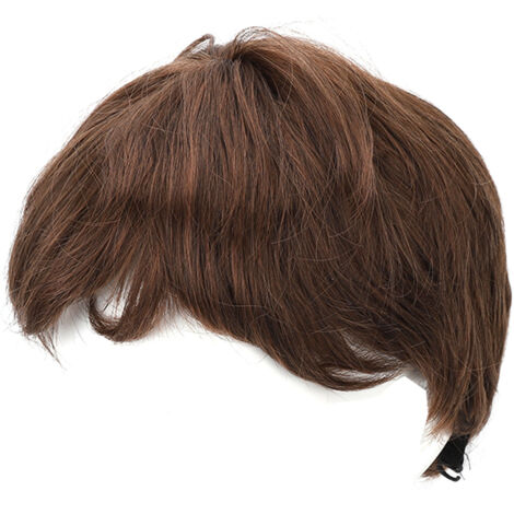 Perruque Homme Brun Clair Cheveux Courts Naturel Décontracté Respirant Moderne