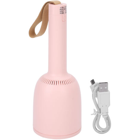Aspirateur de Bureau Mini avec Rotation 360°, Puissance d'Aspiration Élevée et Recharge USB, pour Ongles et Canapé, Rose (1/5)