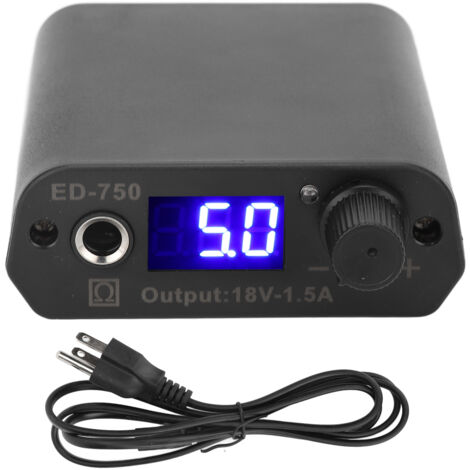 Alimentation pour Machine à Tatouage avec Écran LCD, 100‑240V, Prise US, Anti-Fatigue et Veille Automatique (1/5)