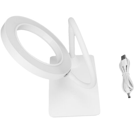 Lampe de bureau LED flexible à 360°, gradation continue, 3 modes de couleur, protection des yeux, USB pour étude et manucure, blanc