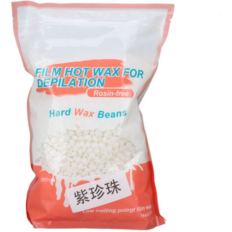 Perles de cire dure 1000g pour épilation sans douleur, idéales pour jambes et bras, couleur violette (1/5)