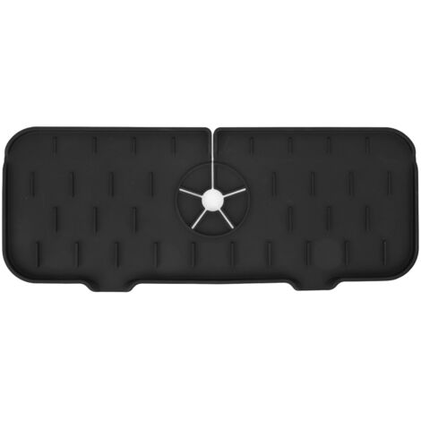 Tapis de Lavabo en Silicone, Design de Drainage Facile à Nettoyer, Anti-Éclaboussures pour Cuisine et Salle de Bain (1/5)