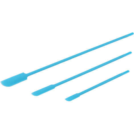 3 Pièces Spatule en Silicone Double Face Design Courbé Sans Odeur Nettoyage Facile Raclette Cosmétique Outil Maquillage Bleu (1/5)