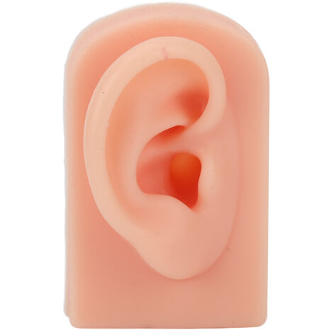Modèle d'Oreille en Silicone Souple et Réutilisable - Oreille Droite pour Formation perçage et Présentation Bijoux - Teint Clair (1/5)