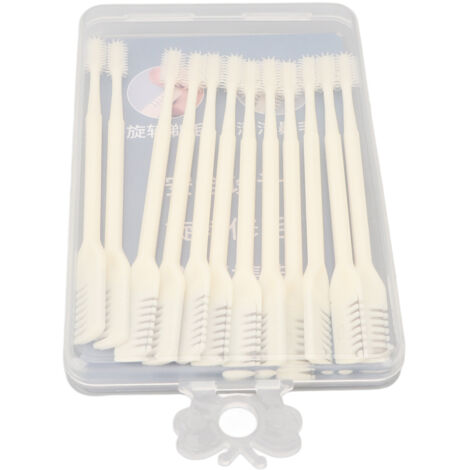 12 pièces Tondeuse à Nez Rotative 360° en Acier Inoxydable, Double Tête Portable (1/5)