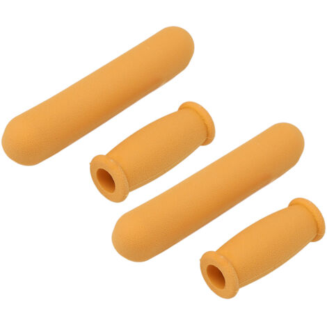 4 pièces coussinets TPU anti-dérapants extra épais pour béquilles, remplacement confortable pour aisselles et poignées, couleur jaune vif (1/5)