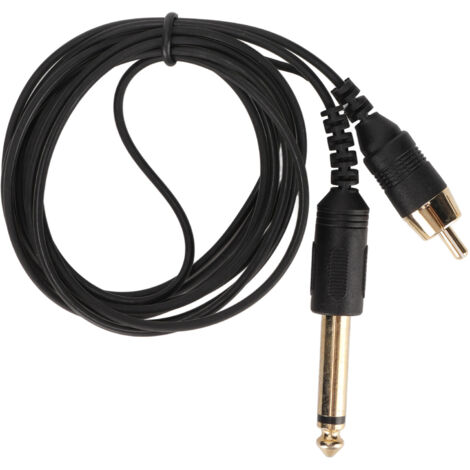 Câble de connexion pour machine à tatouer 6,6 pieds, interface RCA, transmission stable et flexible (1/5)
