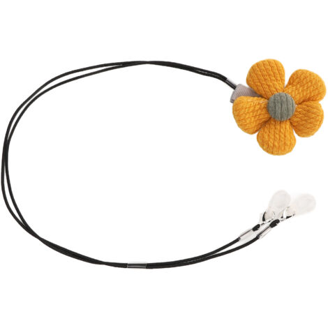 Attache-casque anti-perte design fleur, sangle de fixation pour appareils auditifs binaires seniors et enfants. (1/5)