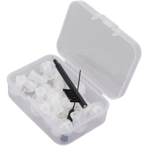 Kit de nettoyage pour amplificateur auditif avec embouts, brosses et boîte de rangement (1/5)