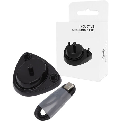 Base de charge inductive pour brosse à dents électrique, câble USB inclus, compatible D12513K D10513K D12 D16, noir (1/5)