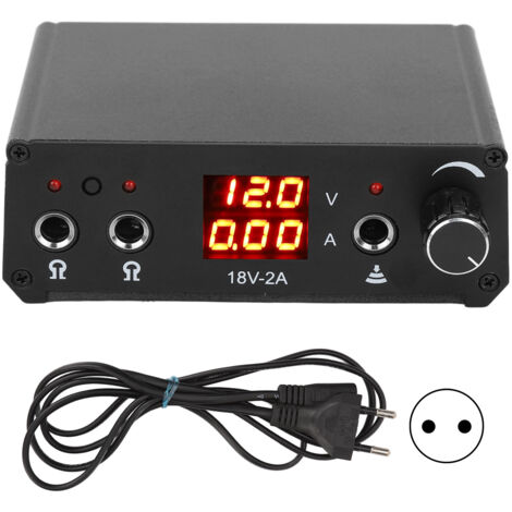 Alimentation de Tatouage Numérique Réglable 90‑265V, Prise UE Noir pour Débutants (1/5)
