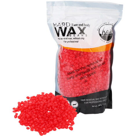 Perles de Cire à Épiler Rose 500g - Cire Dure en Granulés pour Épilation Homme et Femme