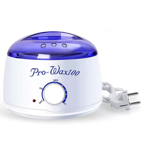 Chauffe-cire électrique portable réglable pour épilation - Appareil chauffant blanc avec prise US pour femmes et filles (1/5)
