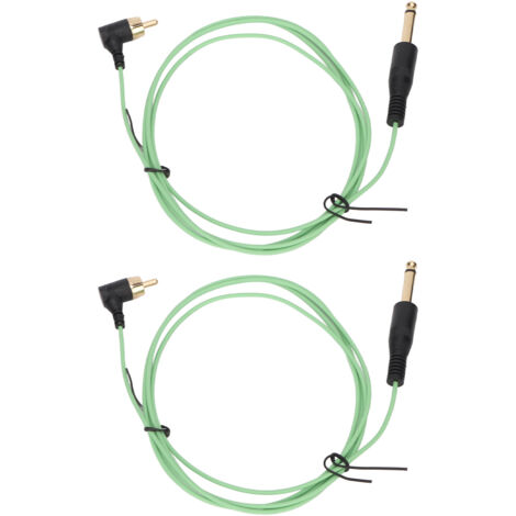 2 pièces Cordon de Tatouage RCA Flexible 5.9ft, Cordon Professionnel pour Machine à Tatouer, Accessoire Alimentation Vert (1/5)