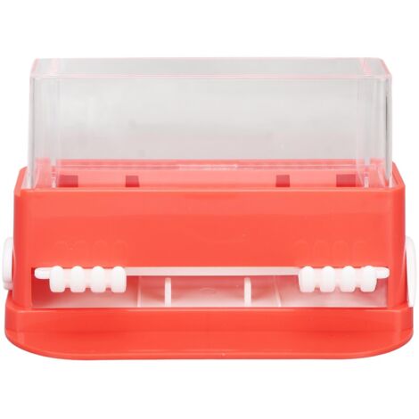 Boîte de Rangement Transparente pour Applicateurs Dentaires - Grande Capacité, Dispensateur à Brosses Rouge (1/5)